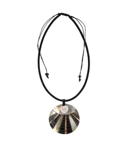 Resin Pendant Seashell Sliding Necklace From Bali