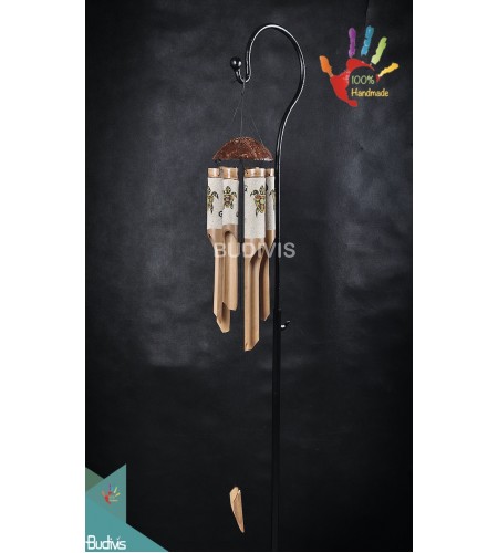 Sand Turtle Painting Outdoor Hanging Bamboo Windchimes