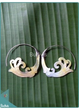 wholesale Seashell Body Piercing With Tribal Style Sterling Silver Hook 925, Costume Jewellery