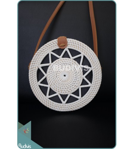 Star With Rattan Round Bag