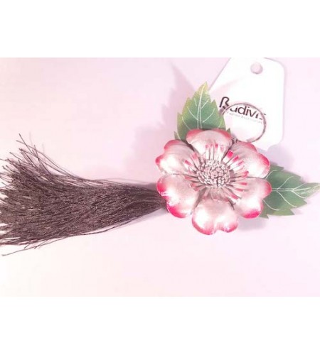 Tassel Keychain Leather Flower
