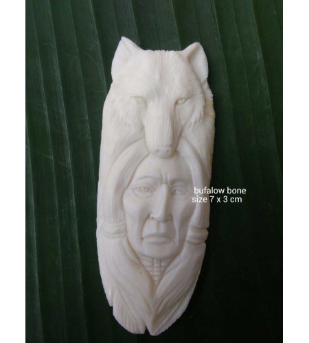 Top  Bali Ox Bone Carved Carved Pendant Spirit Model