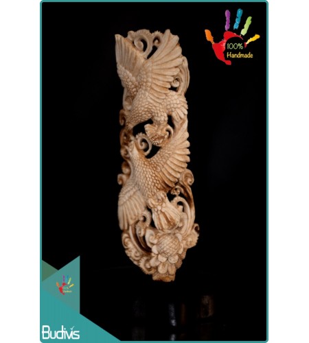 Top Model Bird Hand Carved Bone Scenery Ornament Cheap