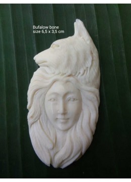 wholesale Top Sale Bali Ox Bone Carved Carved Pendant Spirit, Costume Jewellery