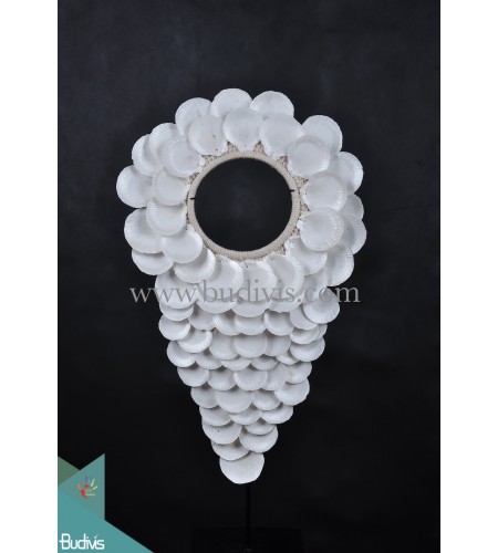 White Primitive Shell Decoration Tribal Necklace Standing Interior