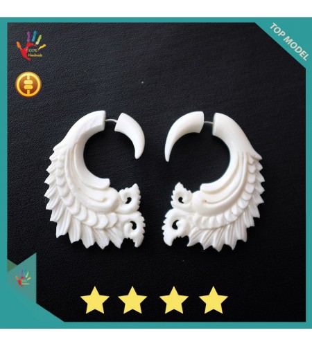 Wholesale Bali Earring Ox Bone Carved Body Piercing