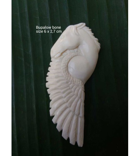 Wholesale Bali Spirit Bone Carved Natural Pendant