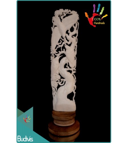 Wholesale Hand Carved Bone Bird Scenery Ornament Best Seller