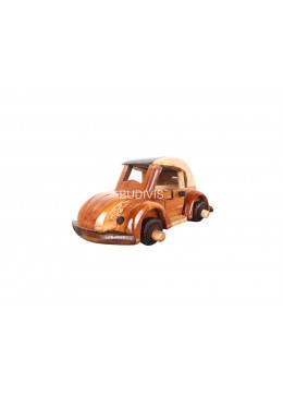 wholesale Wholesale Indonesian Wooden Toy, Kids Toy, Solid Wood Toy, Handmade, Replica Miniature Model VW Beetle Type 1, Home Decoration