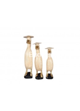 wholesale Wholesale Wooden Animal Figurine Duck Model Set 3, Handicraft