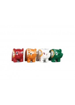 wholesale Wholesale Wooden Animal Figurine Elephant Model Set 4, Handicraft
