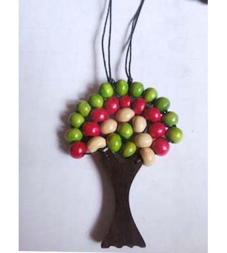 Wood Beads Tree Necklace