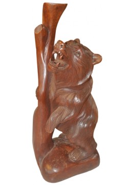 wholesale Wood Carving Bear Statue, Home Decoration