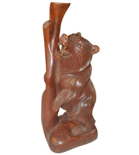 Wood Carving Bear Statue