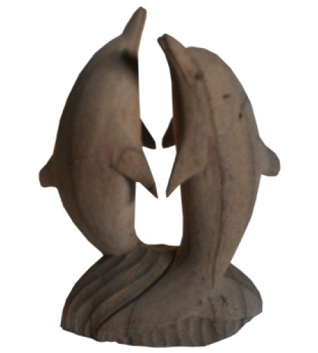 Wood Carving Dolphin Jump