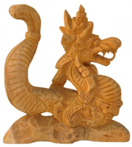 Wood Carving Dragon Decor