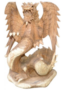 wholesale Wood Carving Dragon with wing, Home Decoration