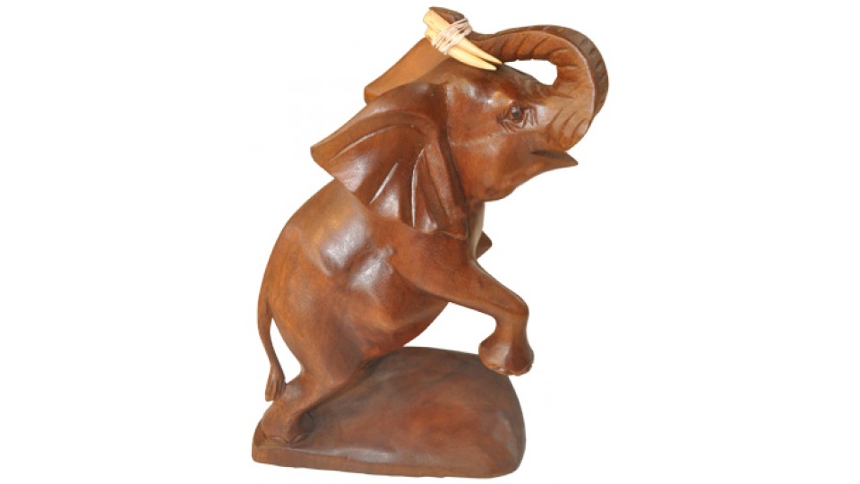 Wood Carving Elephant Statue
