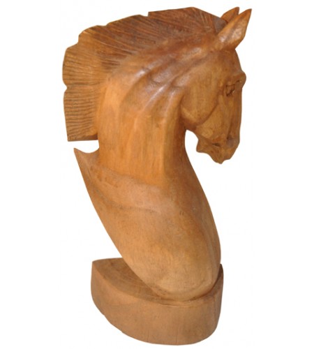 Wood Carving Horse Statue