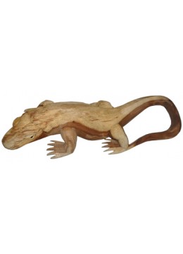 wholesale Wood Carving Komodo Statue, Home Decoration