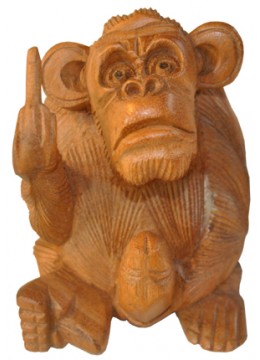 wholesale Wood Carving Monkey Statue, Home Decoration