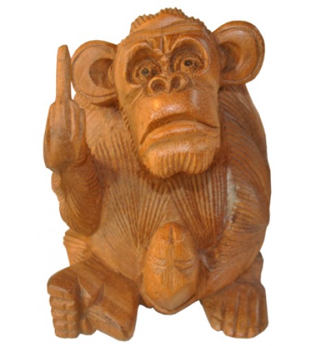 Wood Carving Monkey Statue