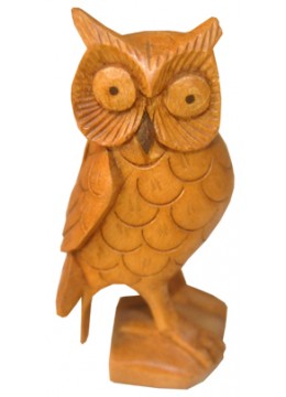 wholesale Wood Carving Owl Statue, Home Decoration