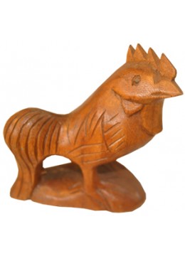 wholesale Wood Carving Rooster Statue, Home Decoration