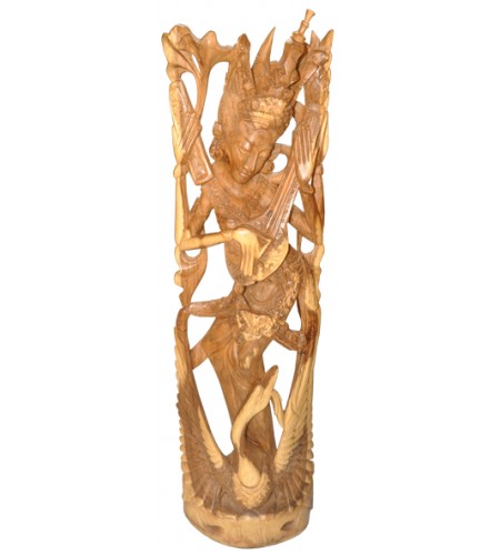 Wood Carving Sara Swati Statue