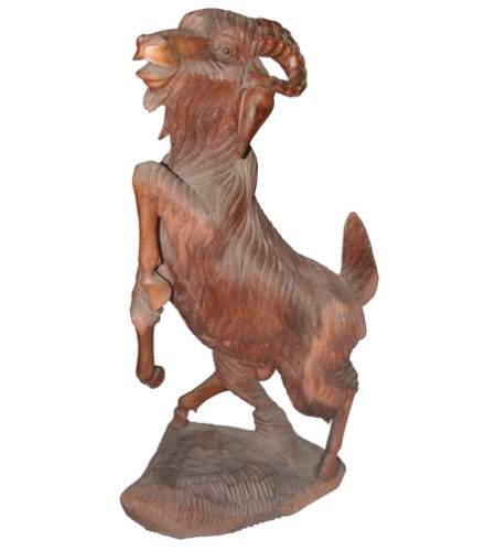 Wood Carving Sheep Statue