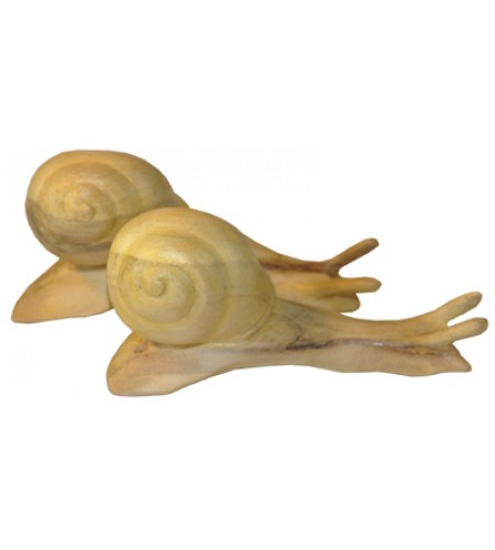 Wood Carving Snail Statue
