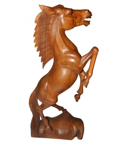 Wood Carving Standing Horse