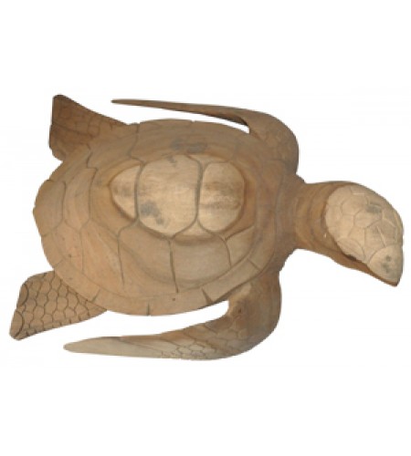 Wood Carving Turtle Statue