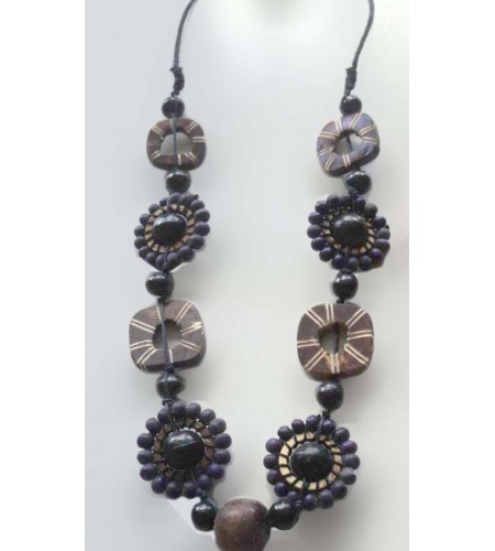Wooden Beads Gear Necklace