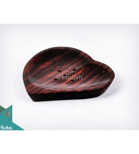 Wooden Incense Standing Place Heart Small