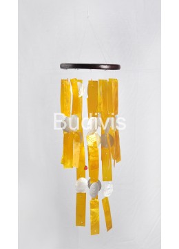 wholesale Yellow Rectangle Capiz Wind Chimes Relaxing Sound, Garden Decoration
