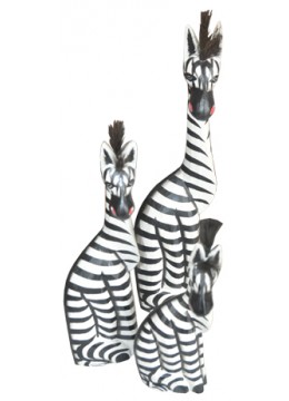 wholesale Zebra Set of 3 Animal Statue, Costume Jewellery