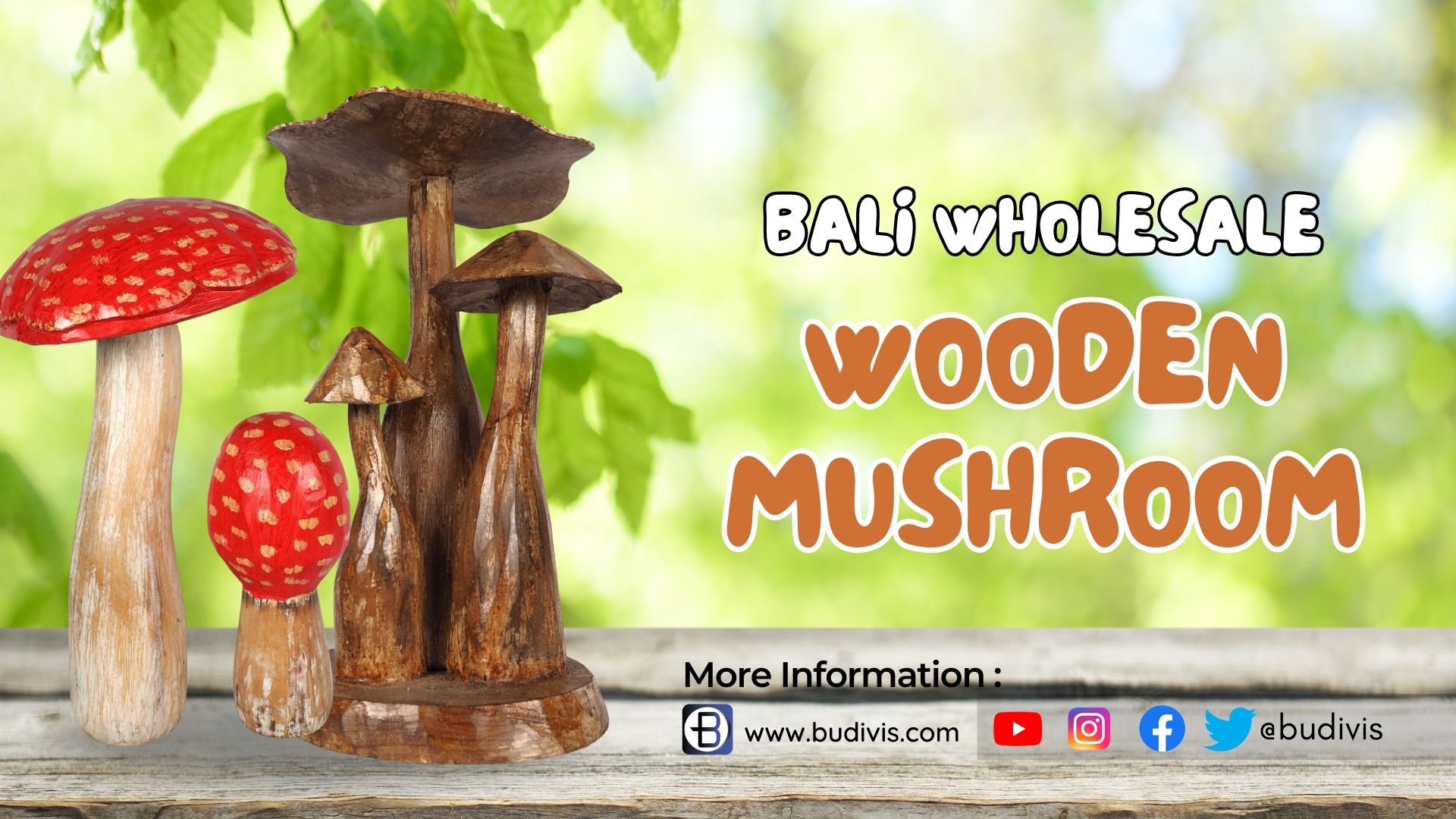 Embrace Nature with Wholesale Wooden Mushrooms from Budivis