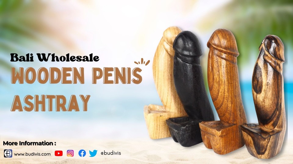 Exquisite Balinese Craftsmanship: Wholesale Wooden Penis Ashtray from Bali