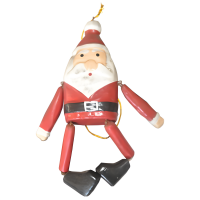 Add Festive Charm to Your Home Decor with Hand-Painted Wooden Small Puppet Santa from Bali's Finest Artisans