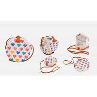Bali Shoulder Rattan Sling Bag with Love Pattern Decoupage Decoration: The Perfect Accessory for Any Occasion