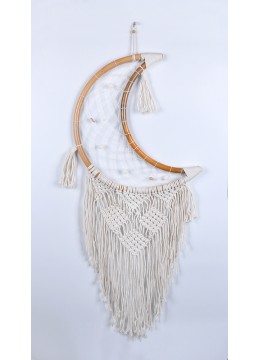 wholesale bali Crescent Moon Macrame Dream Catcher Wall Hanging Home Decoration, Home Decoration