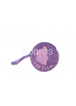 wholesale bali Purple Round Beaded Wallet, Fashion Bags