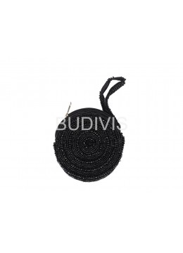 wholesale bali Black Round Beaded Wallet, Fashion Bags