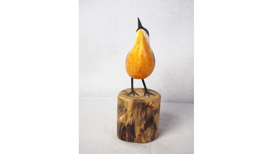 Realistic Wooden Bird Nuthatch Eurasia