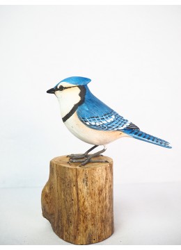 wholesale bali Realistic Wooden Bird Blue Jay, Home Decoration