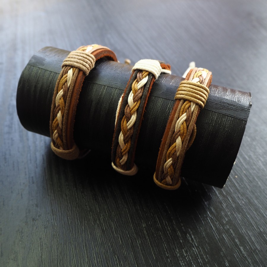 Adjustable Friendship Bracelets With Genuine Leather