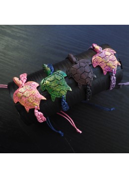 wholesale bali Wooden Turtle Décor Adjustable Friendship Bracelets, Costume Jewellery