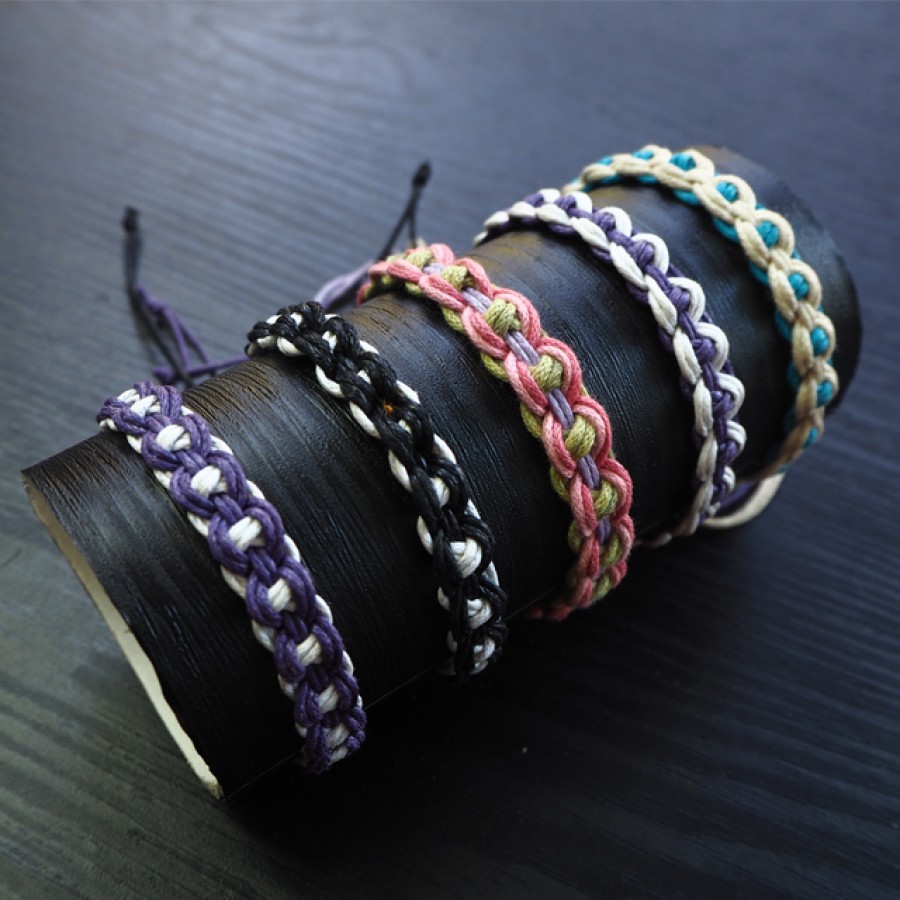 Briaded Rope Adjustable Friendship Bracelets Multi Strands