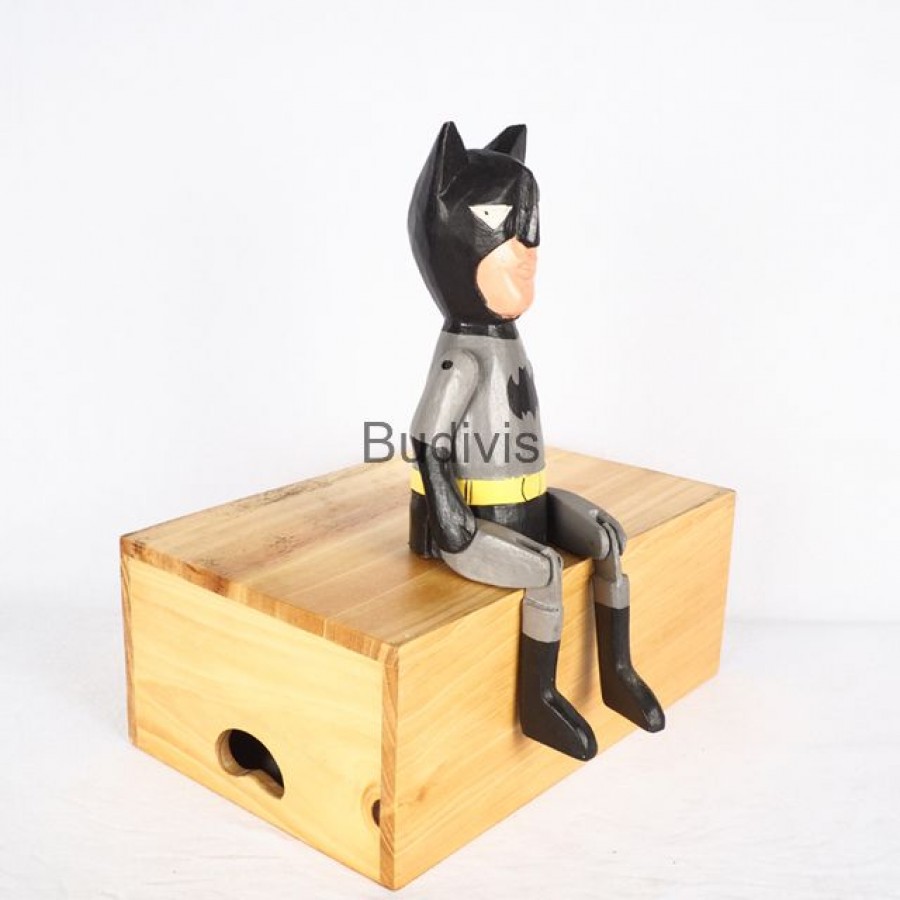 Direct Factory Artisans Wooden Statue Iconic Figurine Character Model, Batman